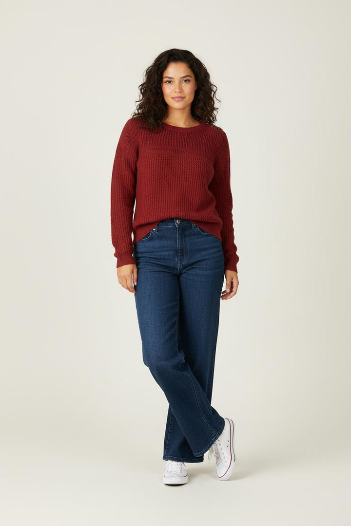 Pull Rouge - Taille XS/34 de la marque La Fée Maraboutée | PARAD26930 - Vendu par Paradigme - Image 1