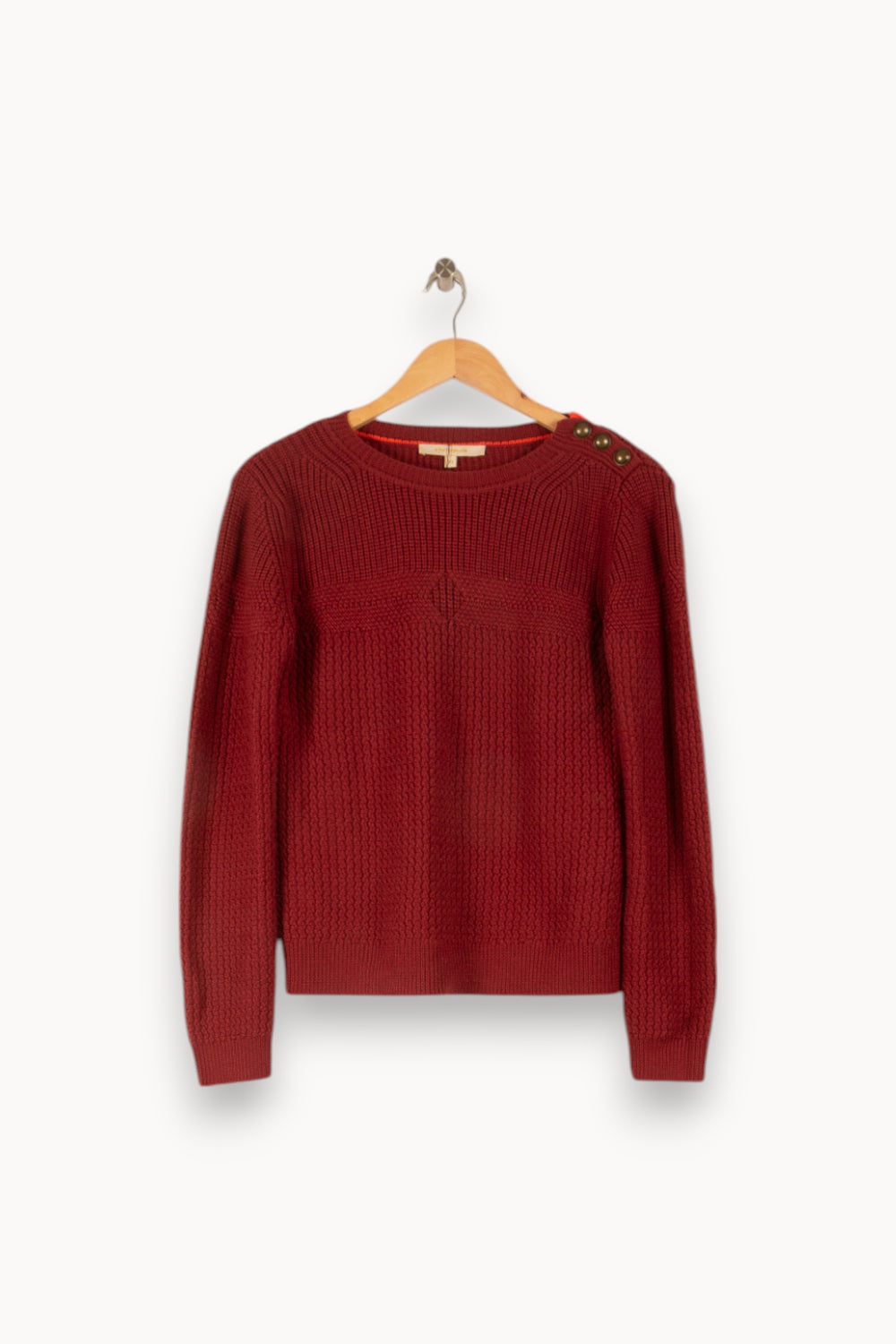 Pull Rouge - Taille XS/34 de la marque La Fée Maraboutée | PARAD26930 - Vendu par Paradigme - Image 2