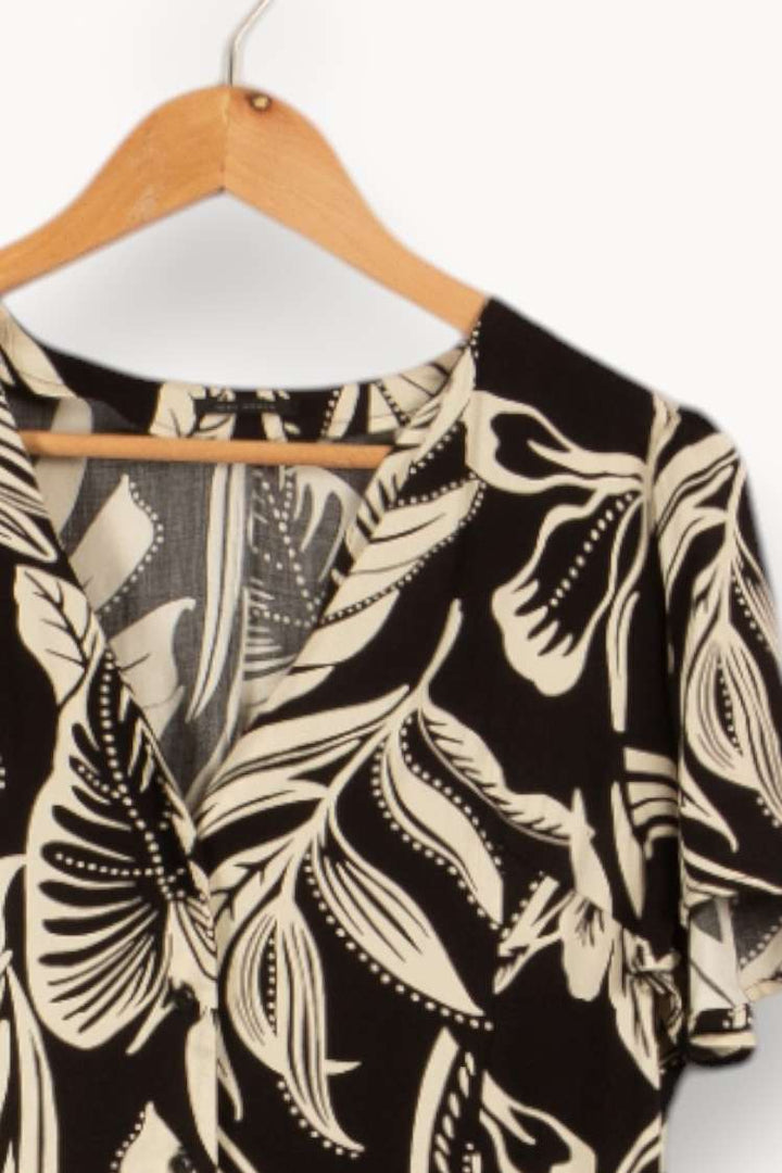 Robe noire et blanche à motifs - Taille M/38