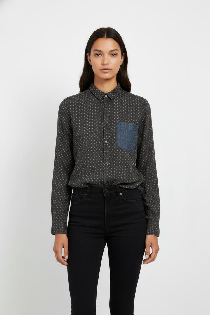 Chemise bleue à motifs - Taille XL/42
