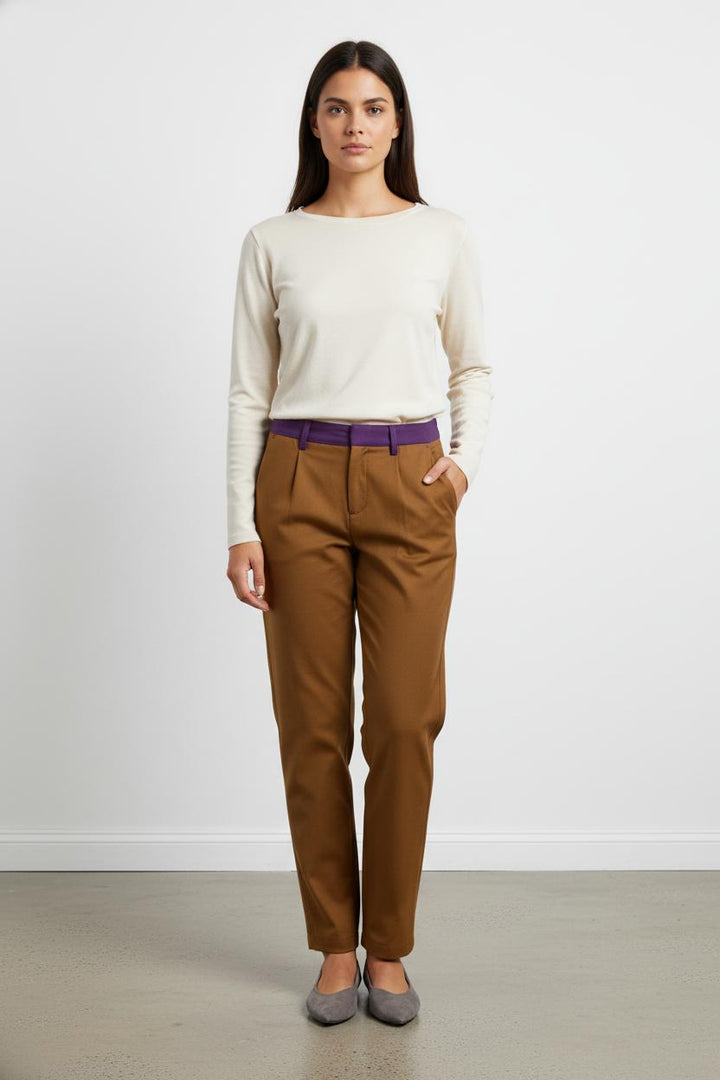 Pantalon Marron et Violet - Taille S/36