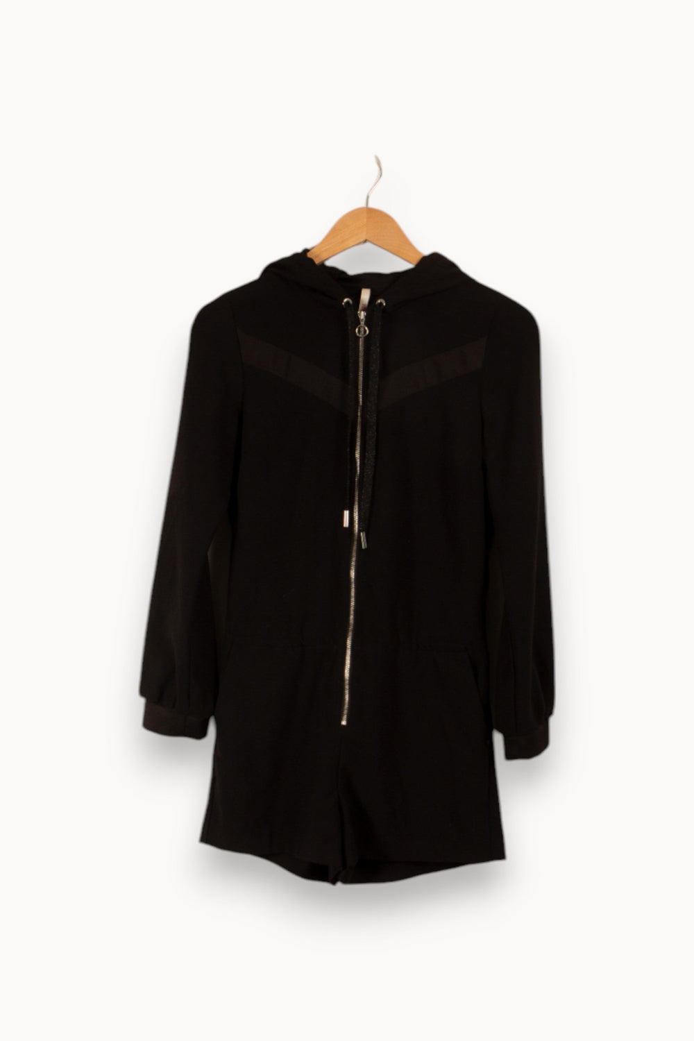 Combishort noir à capuche - Taille XS/34