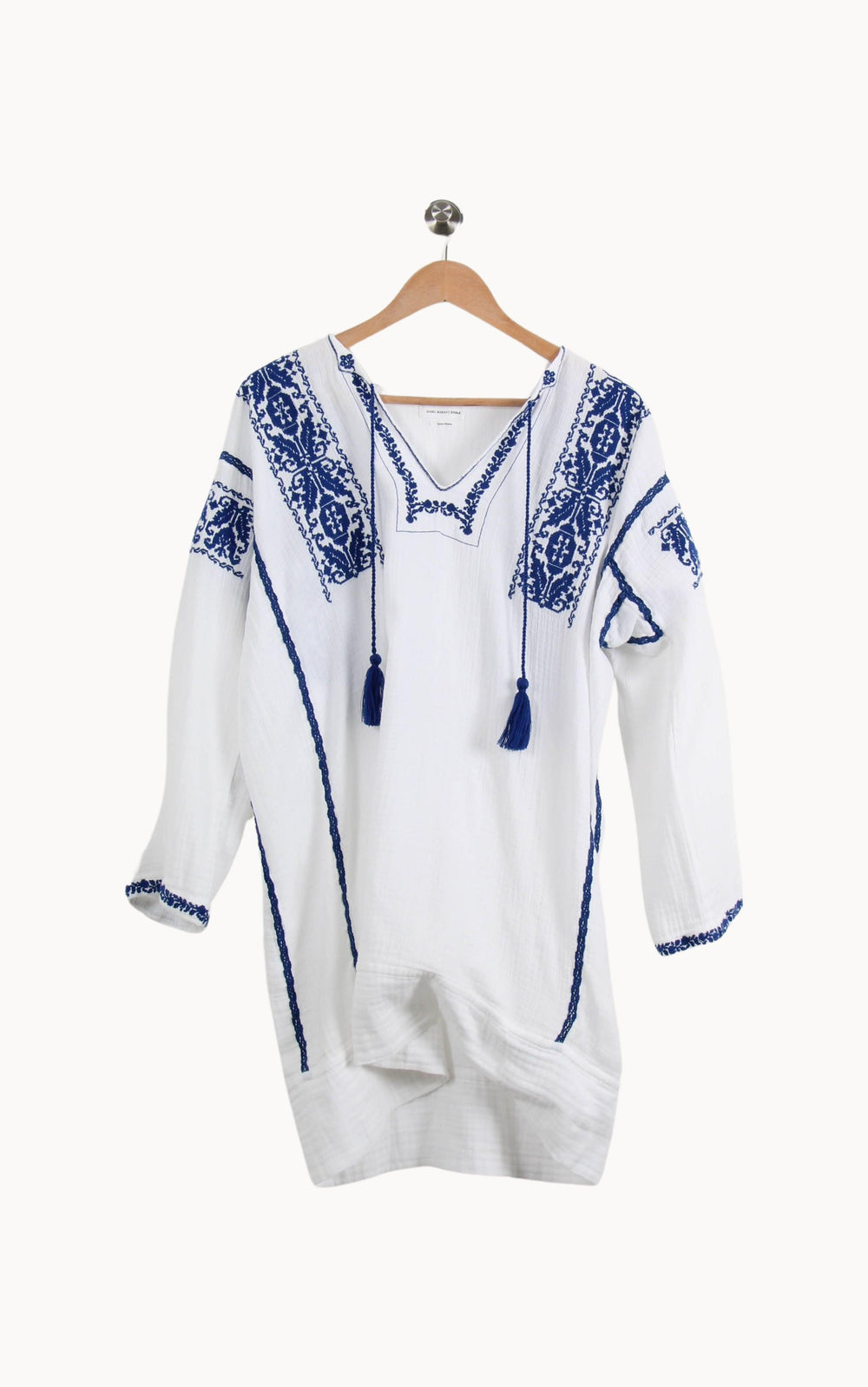 Robe Brodée Blanche et Bleue - Taille XXL/44 de la marque Isabel Marant étoile | PARAD27055 - Vendu par Paradigme - Image 2