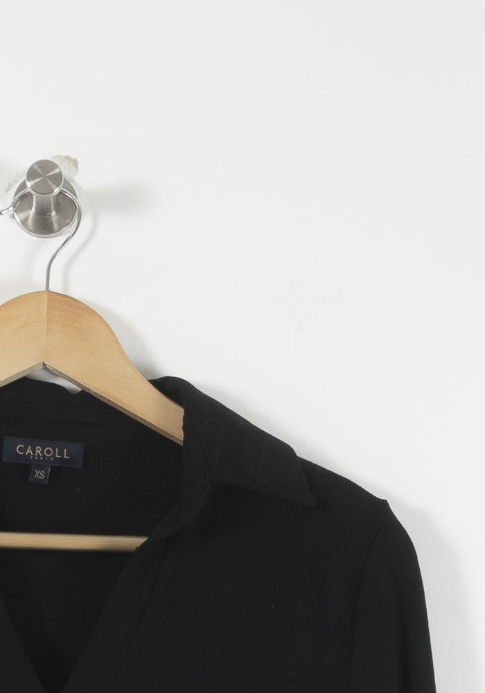 Polo Noir - Taille XS/34 de la marque Caroll | PARAD27080 - Vendu par Paradigme - Image 3