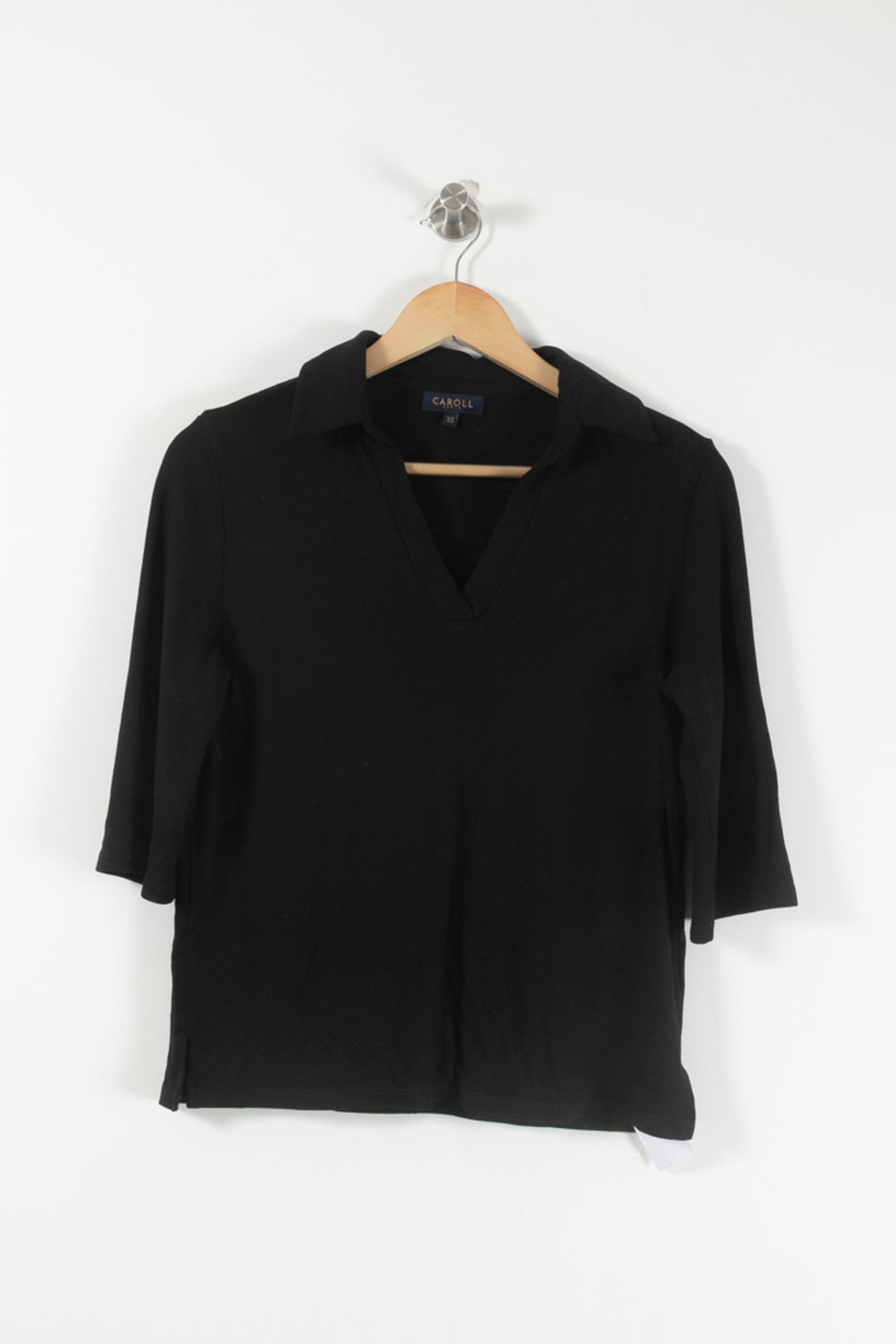 Polo Noir - Taille XS/34 de la marque Caroll | PARAD27080 - Vendu par Paradigme - Image 2