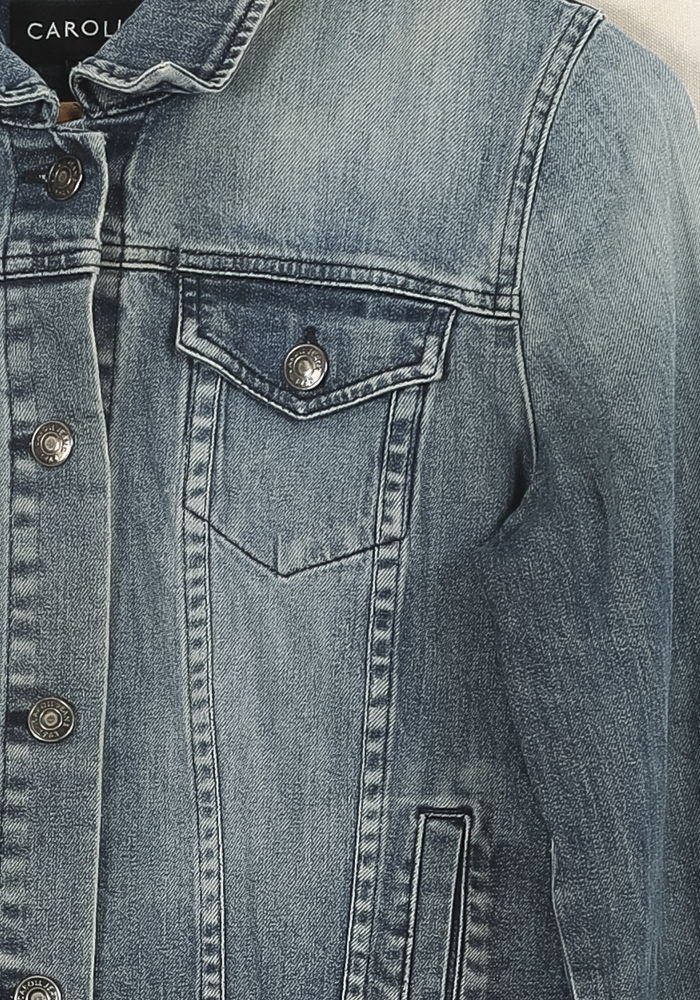 Veste en Jean Bleue - Taille M/38 de la marque Caroll | PARAD27088 - Vendu par Paradigme - Image 3