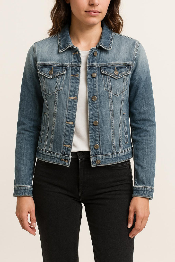 Veste en Jean Bleue - Taille M/38 de la marque Caroll | PARAD27088 - Vendu par Paradigme - Image 1