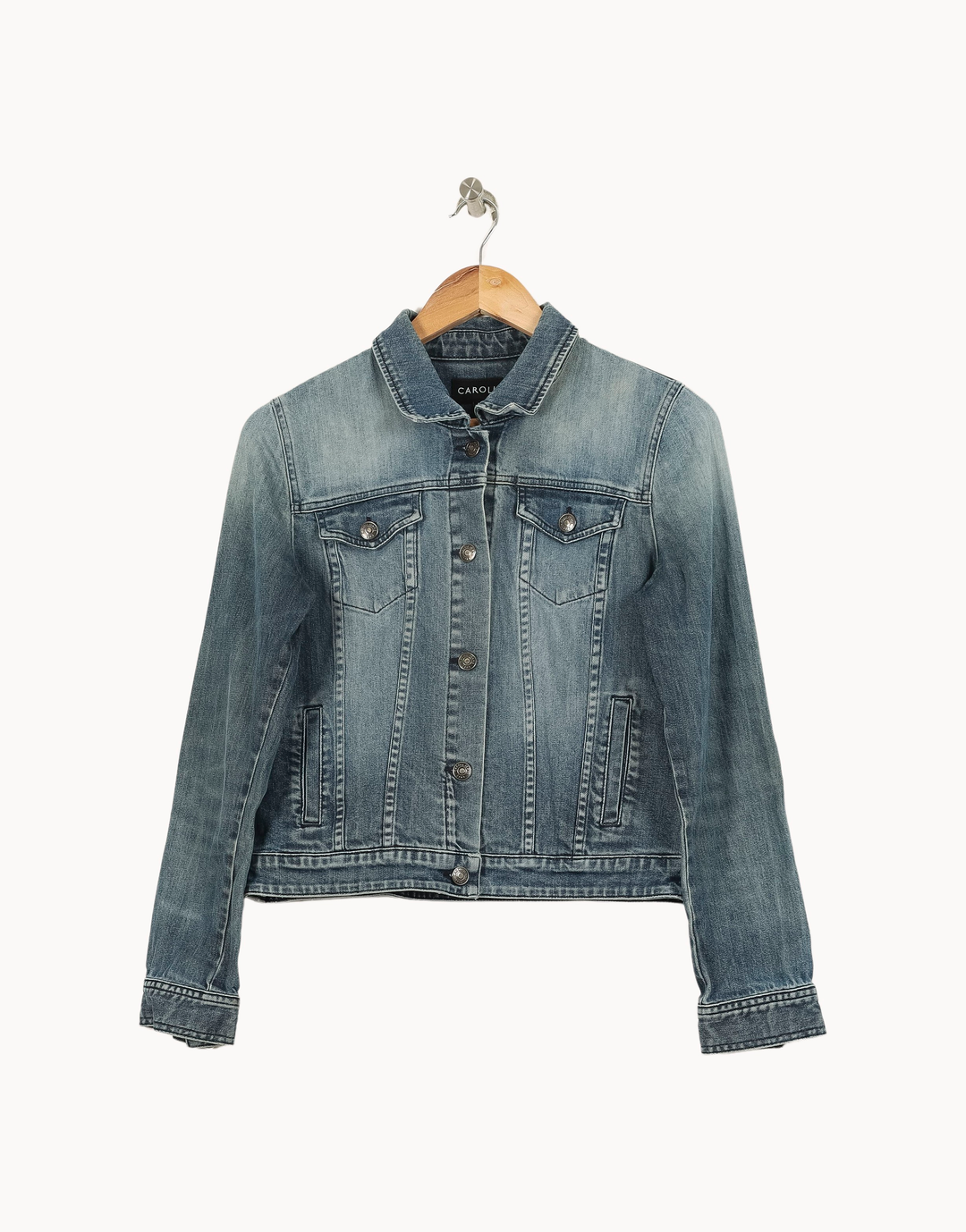 Veste en Jean Bleue - Taille M/38 de la marque Caroll | PARAD27088 - Vendu par Paradigme - Image 2