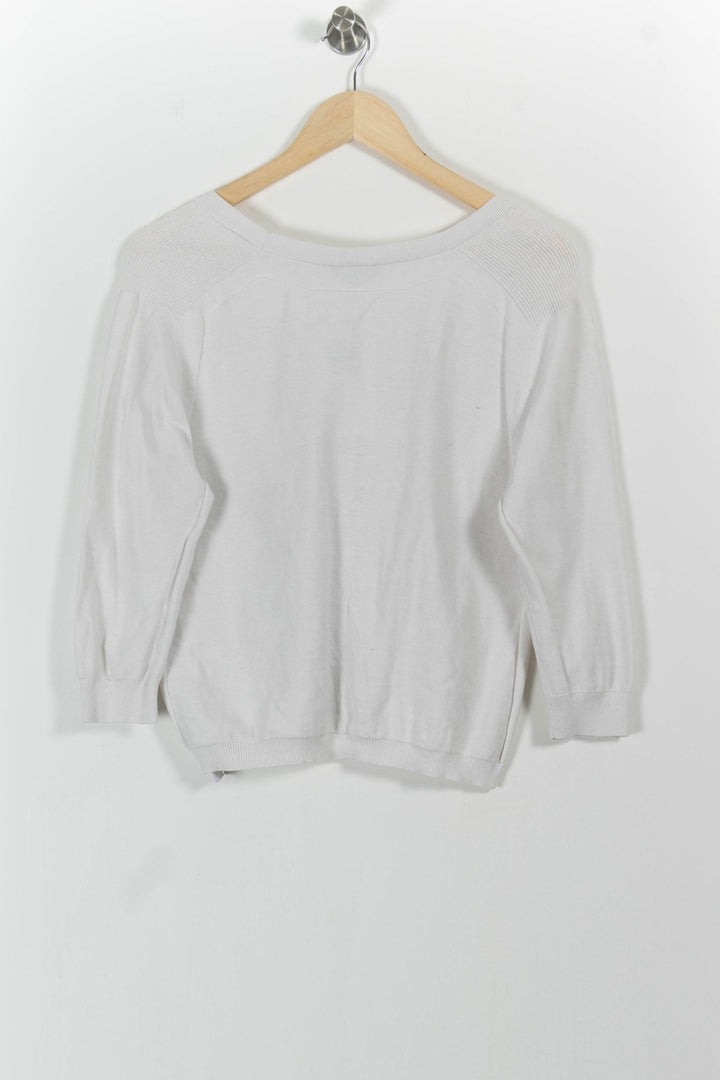 Cardigan Blanc - Taille XS/34 de la marque Caroll | PARAD27113 - Vendu par Paradigme - Image 4
