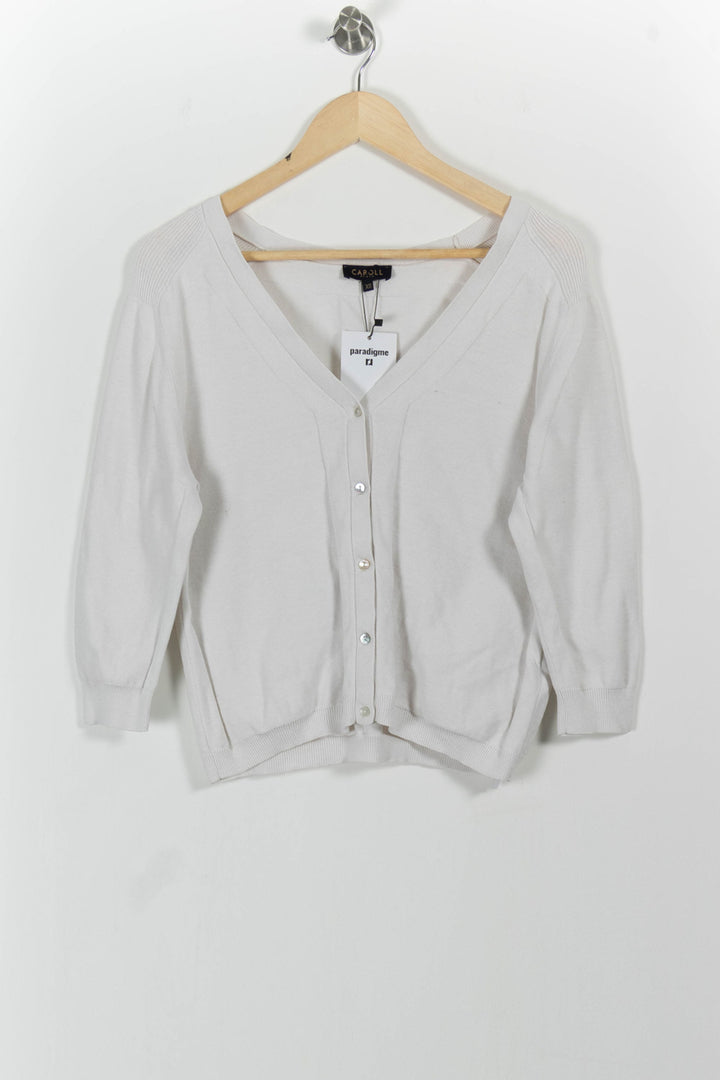 Cardigan Blanc - Taille XS/34 de la marque Caroll | PARAD27113 - Vendu par Paradigme - Image 2