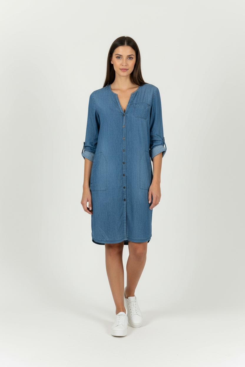 Robe Chemise Bleue - Taille M/38 de la marque Caroll | PARAD27117 - Vendu par Paradigme - Image 1