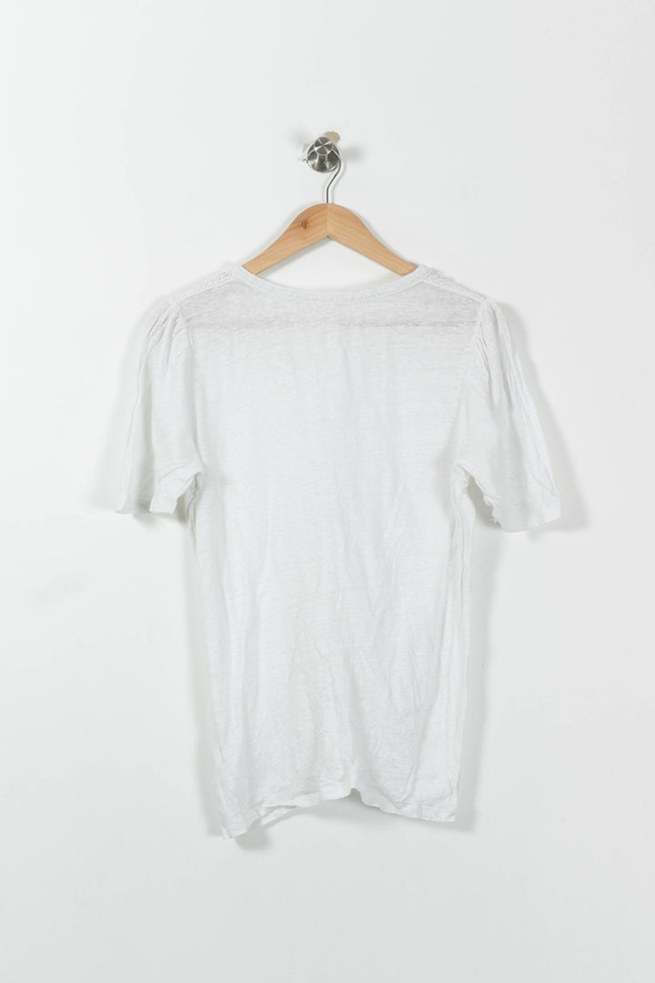 T-shirt Blanc - Taille M/38 de la marque Maison 123 | PARAD27170 - Vendu par Paradigme - Image 4