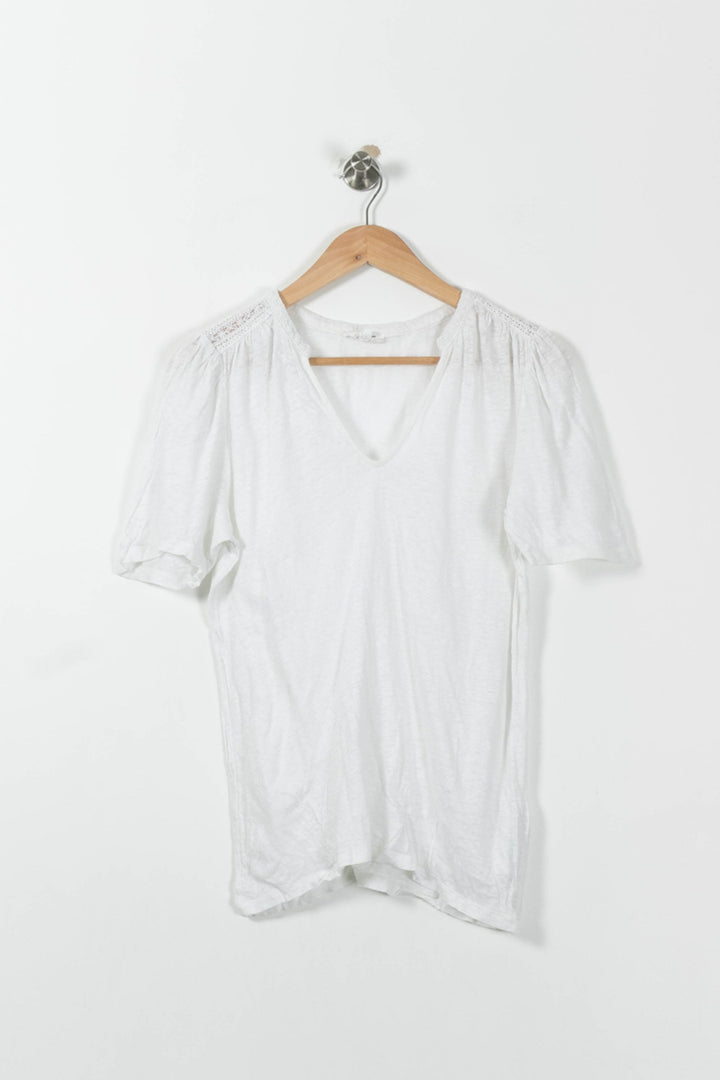 T-shirt Blanc - Taille M/38 de la marque Maison 123 | PARAD27170 - Vendu par Paradigme - Image 2