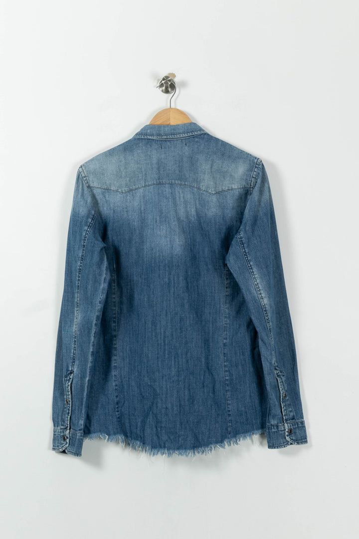 Chemise en Jean Bleue - Taille M/38 de la marque Imperial | PARAD27173 - Vendu par Paradigme - Image 4