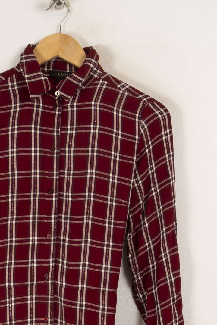Robe longue bordeaux à carreaux - Taille S/36