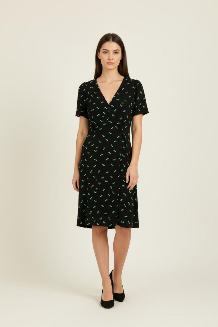 Robe noire à motifs - Taille XS/34