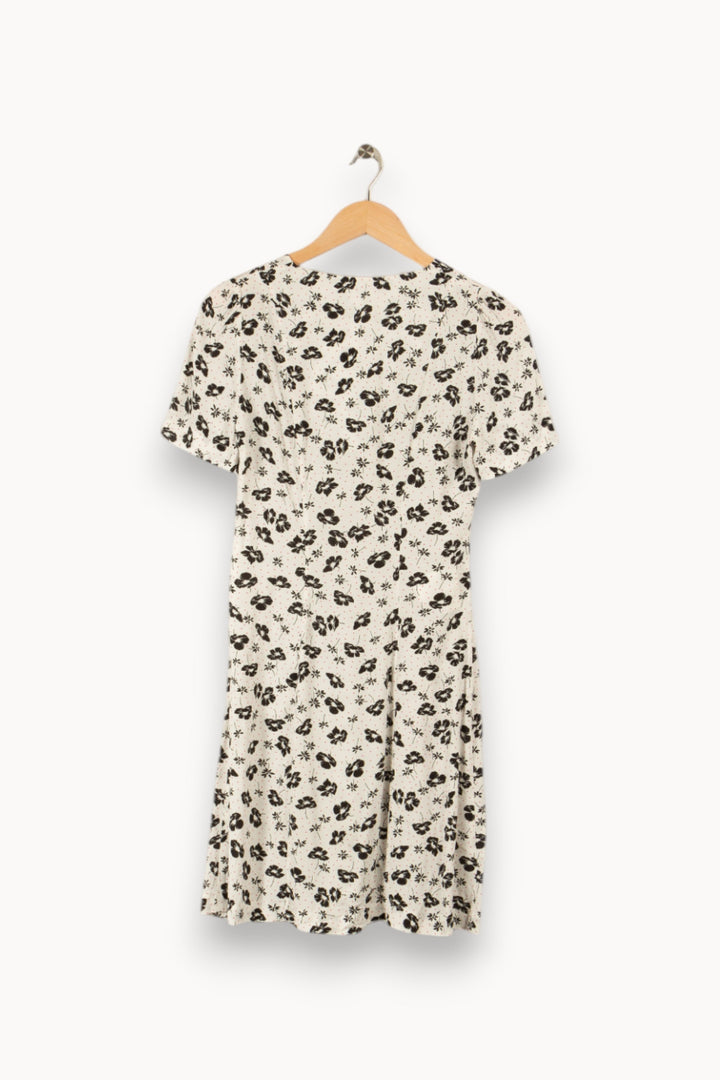 Robe blanche à motifs - Taille XS/34