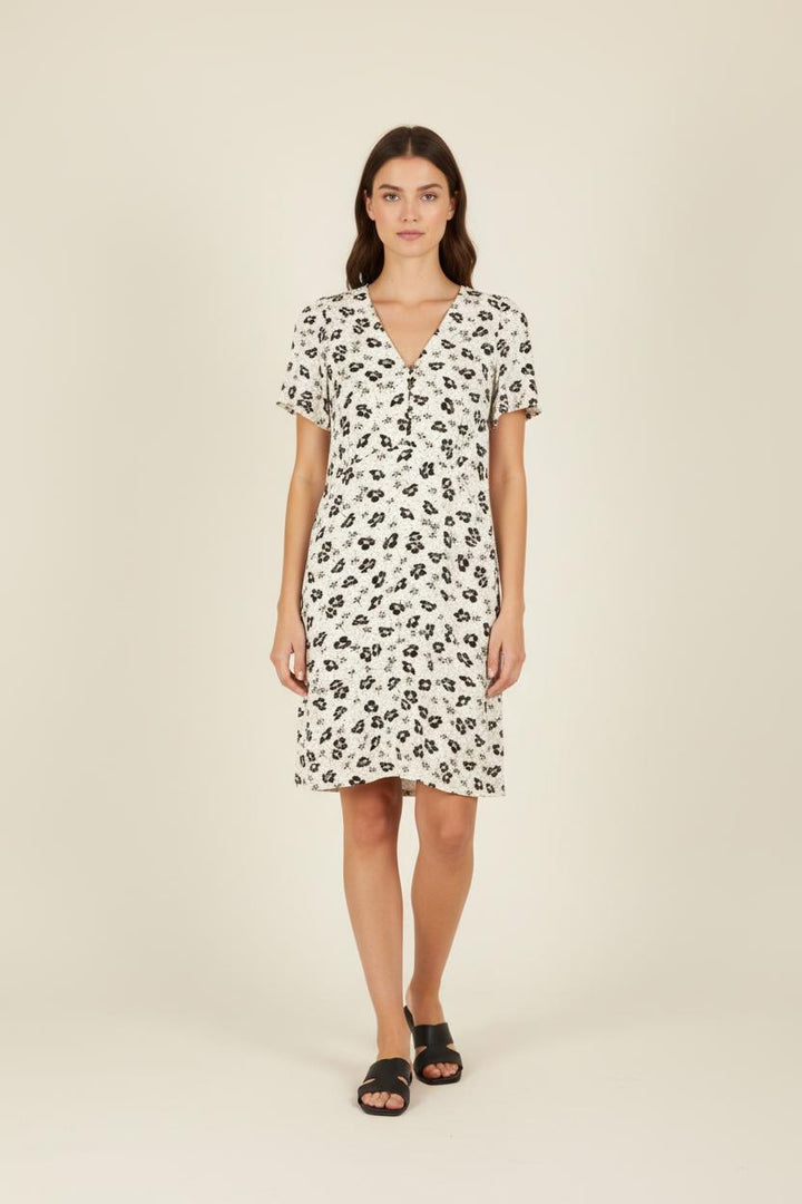 Robe blanche à motifs - Taille XS/34