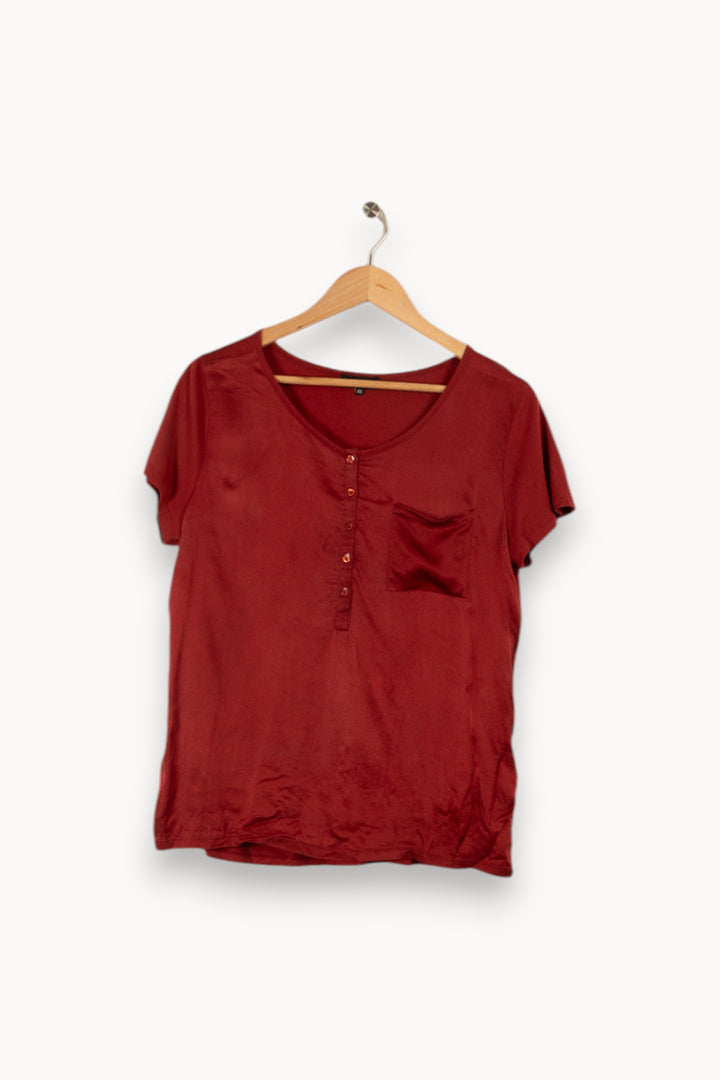 Blouse bordeaux de la marque Caroll | PARAD27217 - Vendu par Paradigme - Image 1