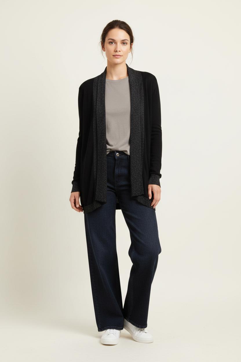 Cardigan Noir - Taille S/36 de la marque La Petite Etoile | PARAD27222 - Vendu par Paradigme - Image 1
