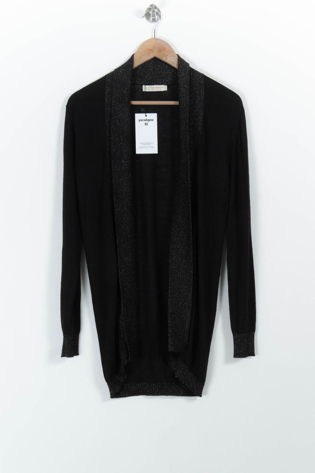 Cardigan Noir - Taille S/36 de la marque La Petite Etoile | PARAD27222 - Vendu par Paradigme - Image 2
