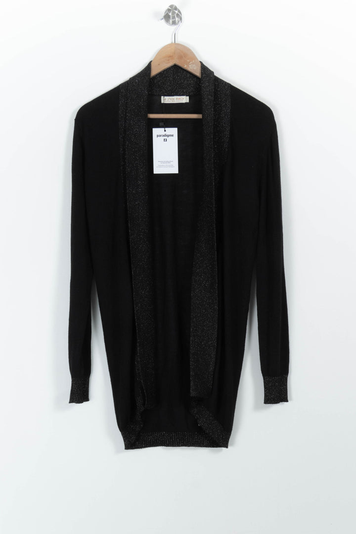 Cardigan Noir - Taille S/36 de la marque La Petite Etoile | PARAD27222 - Vendu par Paradigme - Image 2