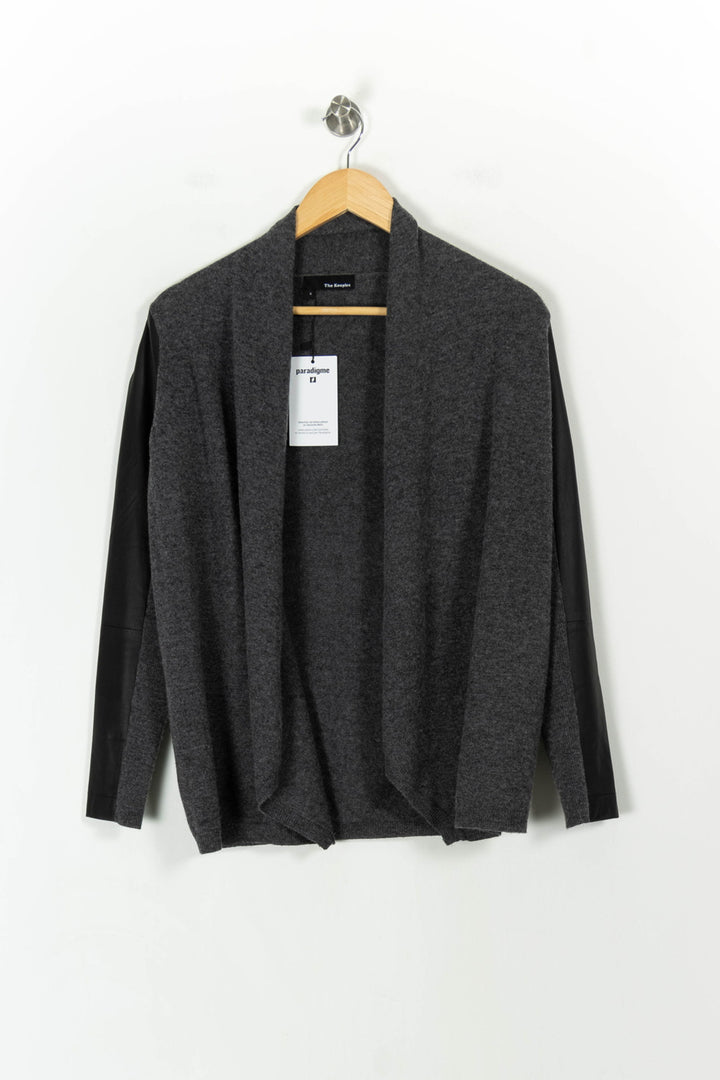 Cardigan Gris et Noir - Taille XS/34 de la marque The Kooples | PARAD27232 - Vendu par Paradigme - Image 2