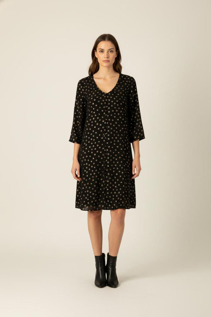 Robe noire à motifs - Taille L/40