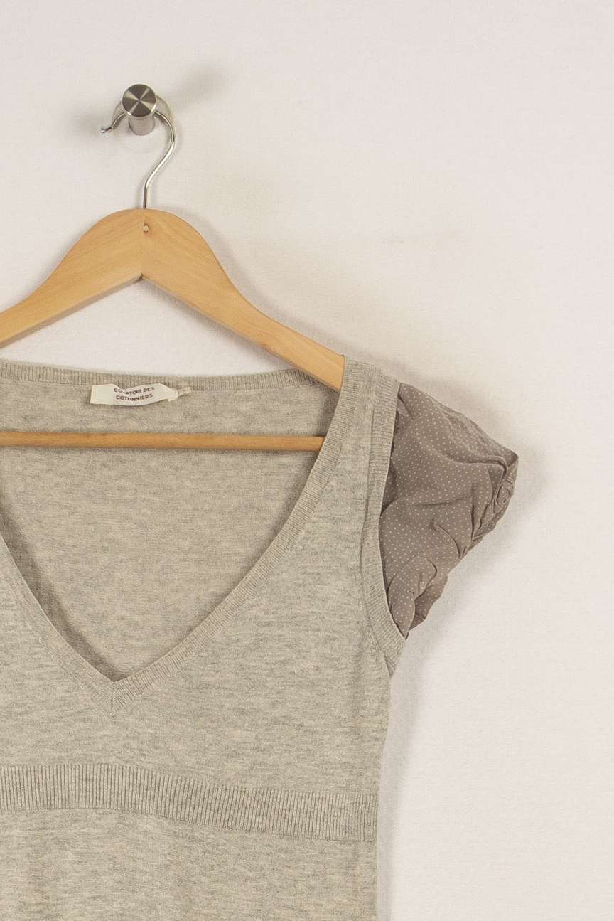 T shirt gris de la marque Comptoir des Cotonniers | PARAD27308 - Vendu par Paradigme - Image 1