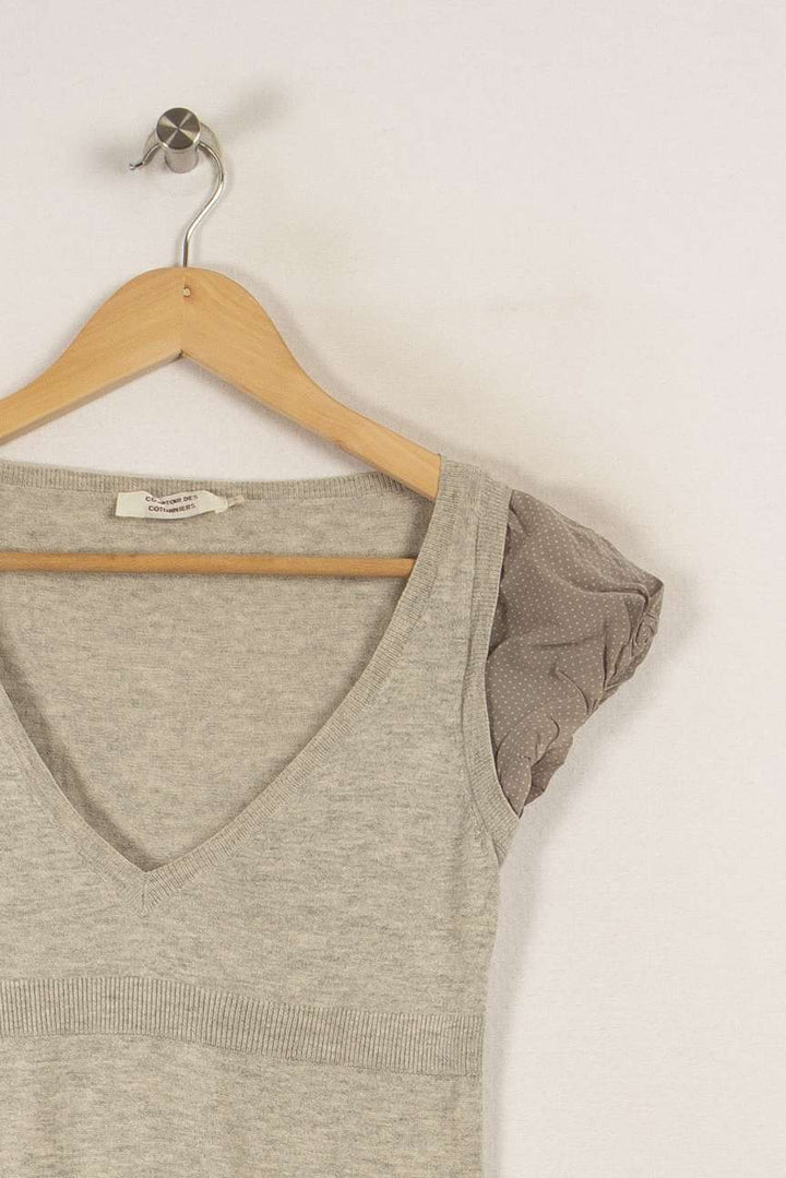 T shirt gris de la marque Comptoir des Cotonniers | PARAD27308 - Vendu par Paradigme - Image 1