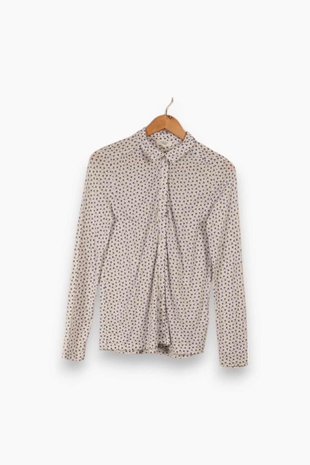 Chemise blanche à motifs de la marque Caroll | PARAD27316 - Vendu par Paradigme - Image 1