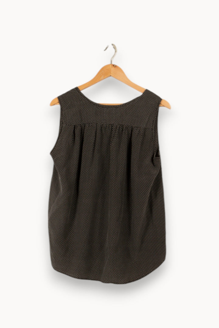 Top noir à pois - Taille M/38