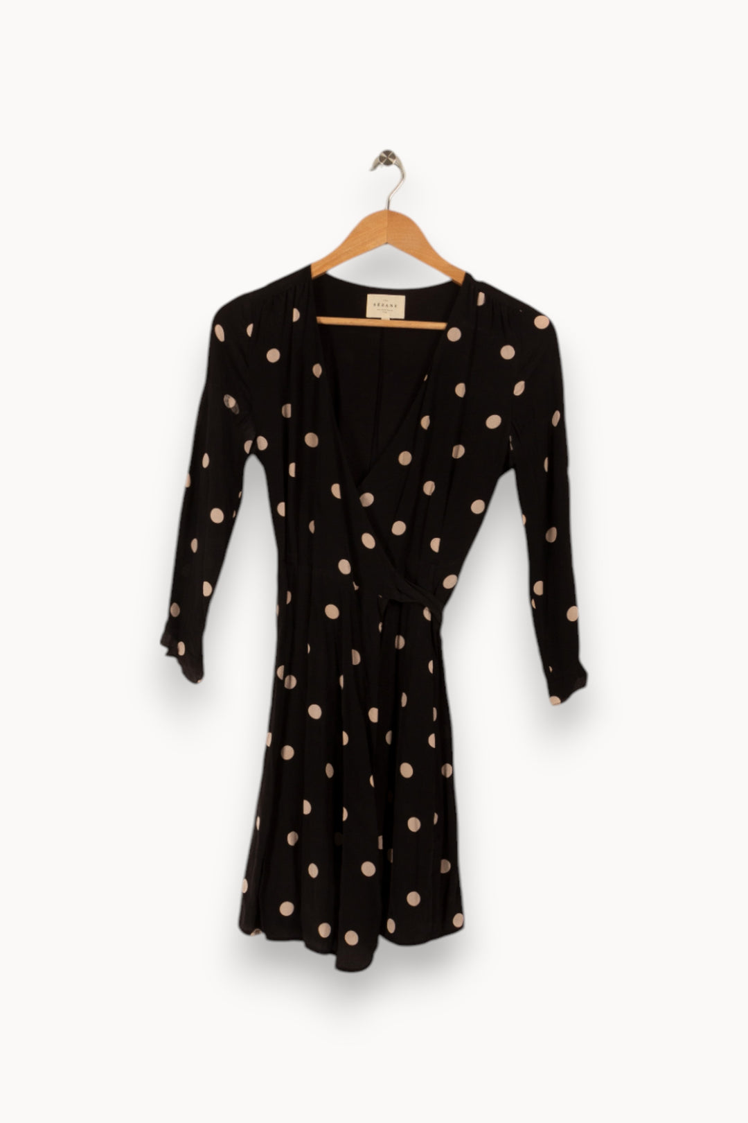 Robe noire à pois de la marque Sézane | PARAD27349 - Vendu par Paradigme - Image 1
