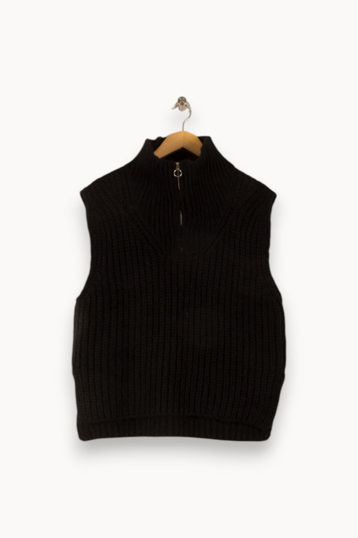 Pull Sans Manches Noir - Taille L/40 de la marque Petite Mendigote | PARAD27358 - Vendu par Paradigme - Image 2