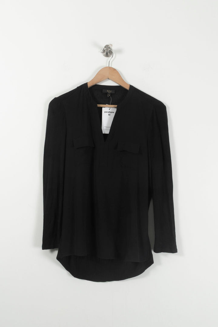 Blouse Noire - Taille M/38 de la marque Maison 123 | PARAD27382 - Vendu par Paradigme - Image 2