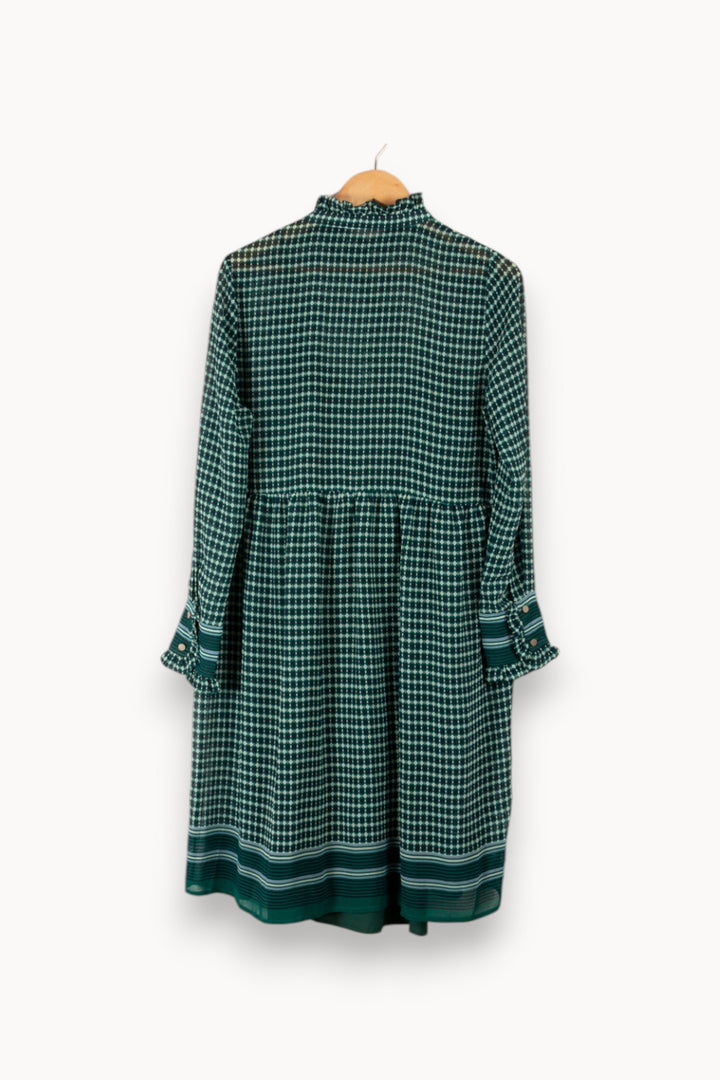 Robe longue verte à motifs - Taille M/38