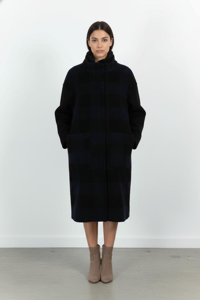 Manteau Bleu et Noir - Taille M/38 de la marque La Fée Maraboutée | PARAD27403 - Vendu par Paradigme - Image 1