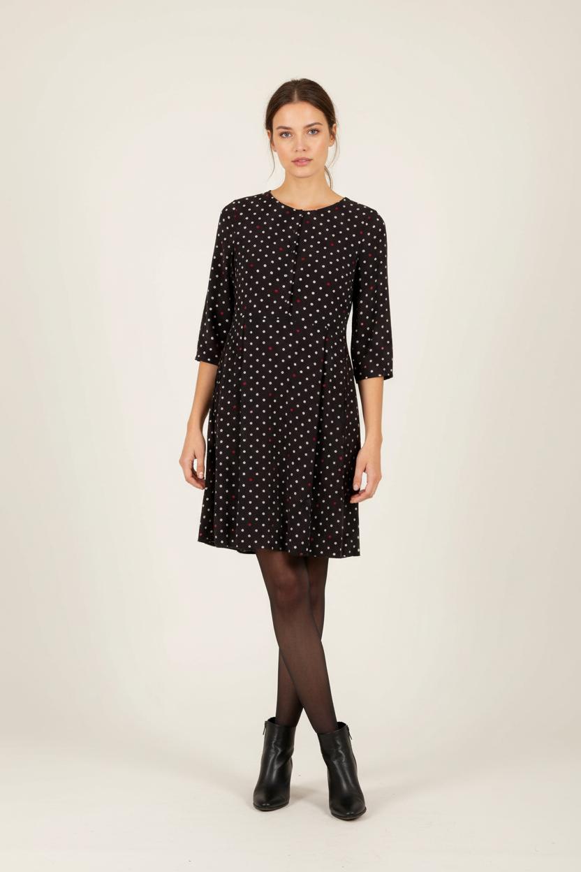 Robe noire à pois - Taille S/36