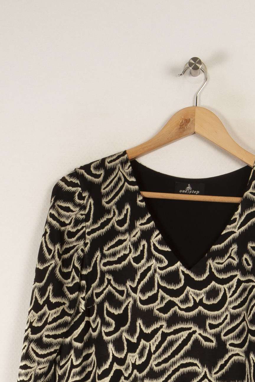 Robe noire à motifs de la marque One Step | PARAD27431 - Vendu par Paradigme - Image 2