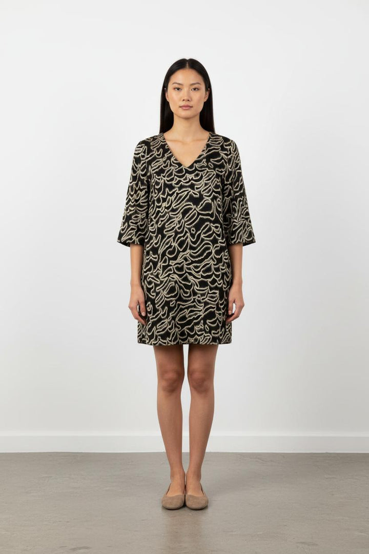 Robe noire à motifs - Taille S/36