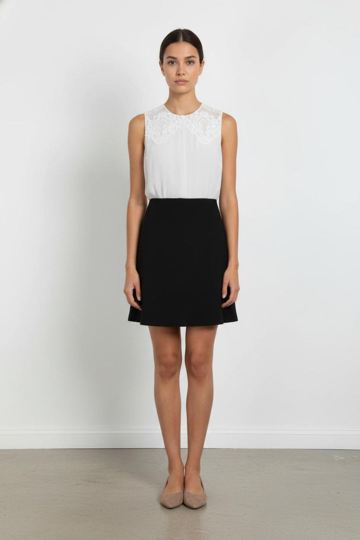 Robe Courte Blanche et Noire - Taille S/36 de la marque Sandro | PARAD27441 - Vendu par Paradigme - Image 1