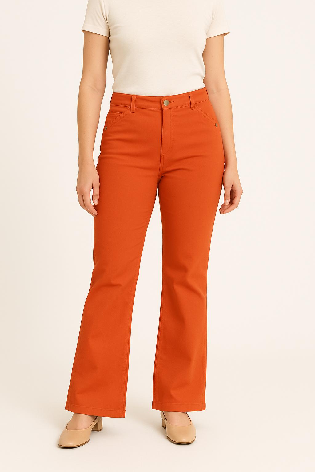 Pantalon Évasé Orange - Taille L/40 de la marque Caroll | PARAD27443 - Vendu par Paradigme - Image 1