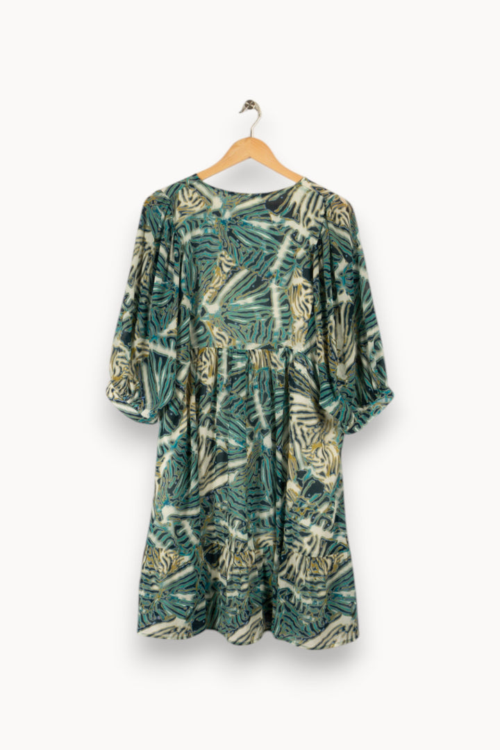 Robe bleue à motifs - Taille L/40