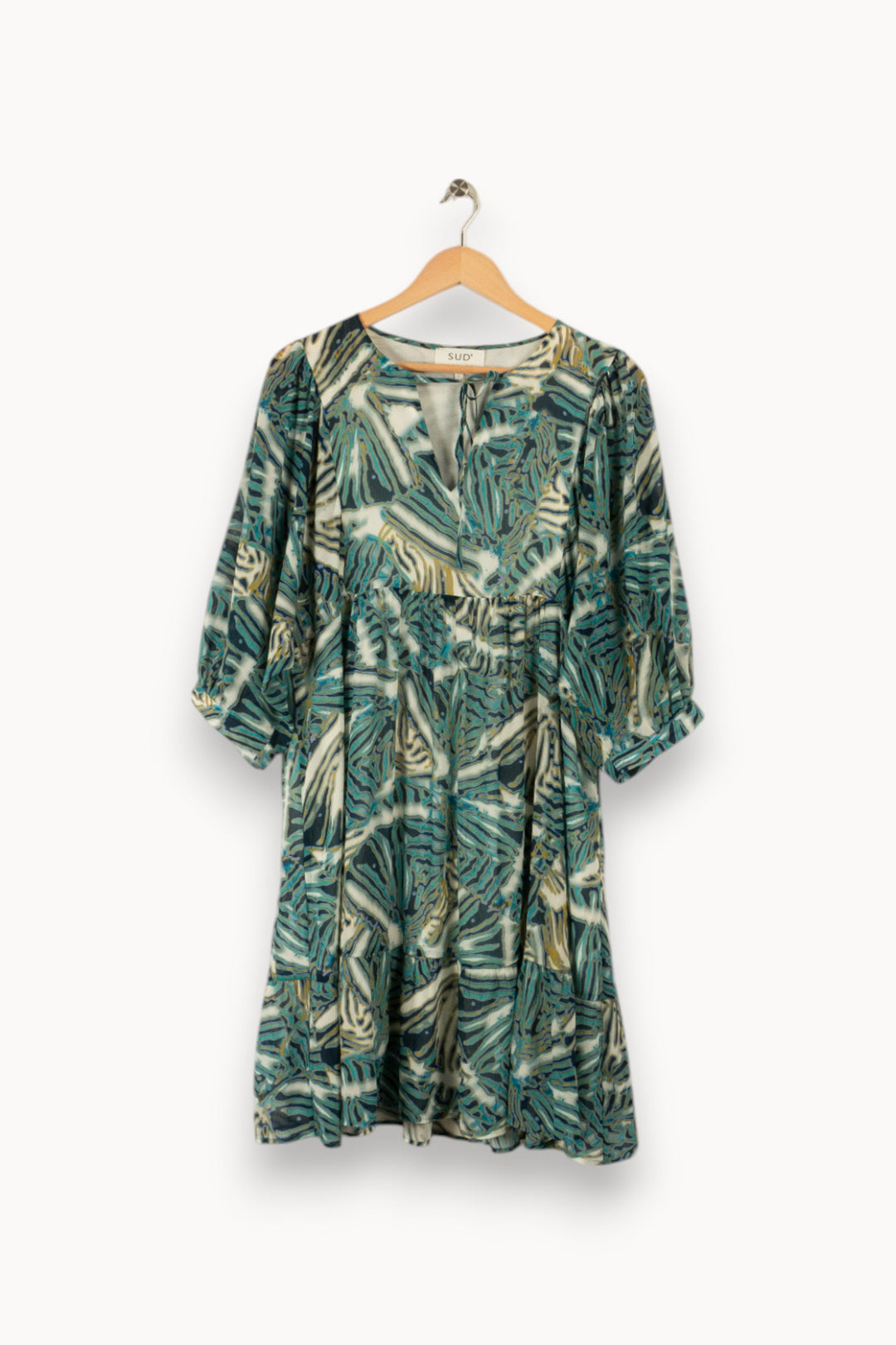 Robe bleue à motifs - Taille L/40
