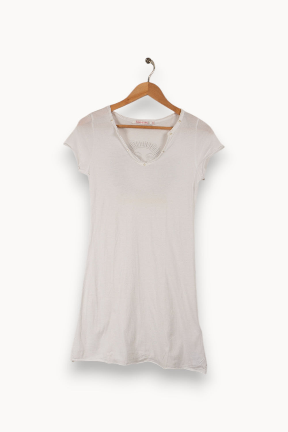 Robe t shirt blanche de la marque Bérénice | PARAD27462 - Vendu par Paradigme - Image 1