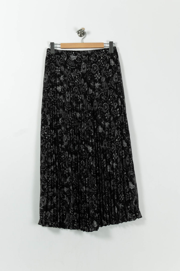 Jupe Plissée Noire et Grise - Taille L/40 de la marque IKKS | PARAD27473 - Vendu par Paradigme - Image 4