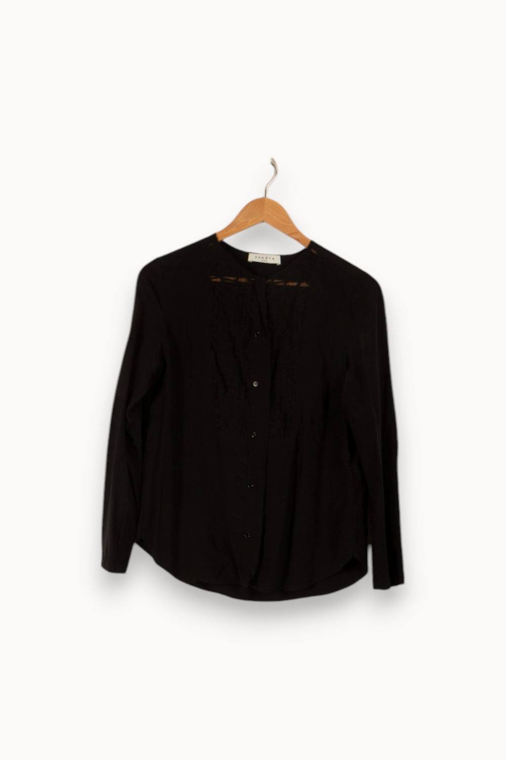 Chemise noire de la marque Sandro | PARAD27475 - Vendu par Paradigme - Image 1
