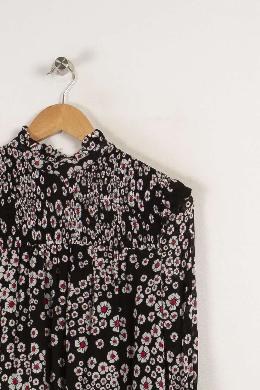Robe noire à motifs - Taille S/36