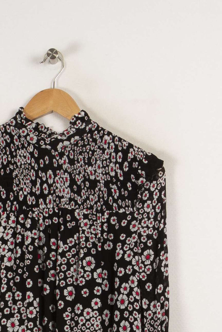 Robe noire à motifs - Taille S/36
