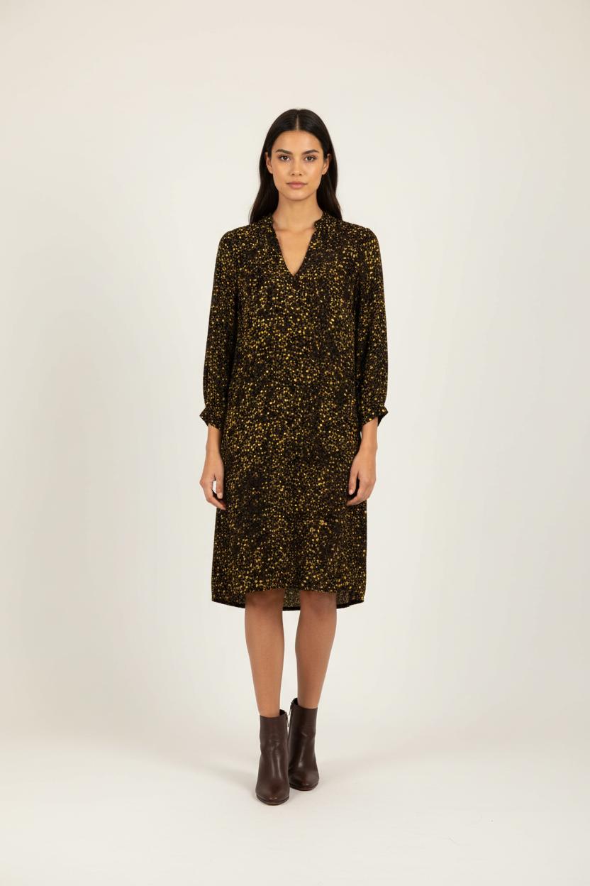 Robe noire et jaune - Taille S/36